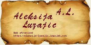 Aleksija Lužajić vizit kartica